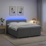  Boxspring krevet s madracem Svjetlosiva 180 x 200 cm Tkanina - Svjetlosiva 180 x 200 cm Dizajn linija | shoptok.hr