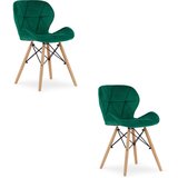 Brandless Žametni stol LAGO - zelen x 2, (22030455) | Shoptok.si
