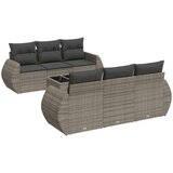 vidaXL 7-dijelni set vrtnih sofa sivi od poliratana | shoptok.hr