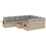  11-dijelni set vrtnih sofa od poliratana s jastucima bež | shoptok.hr