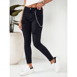 DStreet Spodnie damskie jeansowe ALEX czarne | shoptok.hr