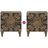  Noćni ormar Smeđa 40 x 33,5 x 46 cm Čvrsto drvo manga | shoptok.hr