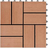  Pločice za decking 11 kom. Tikovina 30 x 30 cm WPC | shoptok.hr
