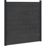vidaXL Plošča ograje WPC in aluminij Črna, (5000249529) | Shoptok.si