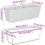  Ograda 2 pcs 50 x 17 x 17 cm Metal | shoptok.hr
