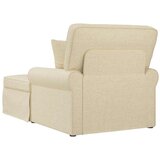  Naslonjač z krilom z blazino krema 91 x 157 x 91 cm blago, (5000133067) | Shoptok.si