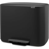 Brabantia Bo kanta za otpad s pedalom 11 L + 23 L s 2 plastična umetka - Matt Black | shoptok.hr