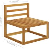  Sedežna garnitura 7-delna z blazinami krem akacijev les | Shoptok.si