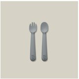 Interbaby silikonski set pribora za jelo Petrol Grey | shoptok.hr