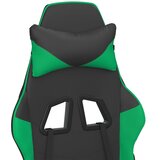  Igraća stolica crno-zelena od umjetne kože | shoptok.hr