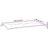  Jastuk za vrtnu klupu crveni 100 x 50 x 7 cm od tkanine Oxford | shoptok.hr