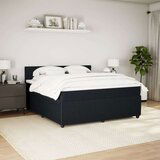 vidaXL Box spring postelja z vzmetnico črna 180x200 cm žamet | Shoptok.si