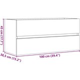 vidaXL Ormarić za umivaonik boja drva 100x38,5x45 cm konstruirano drvo | shoptok.hr