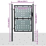 vidaXL crna jednostruka vrata za ogradu 100 x 175 cm | shoptok.hr