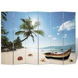  Sklopiva sobna pregrada s uzorkom plaže 217 x 170 cm | Eponuda.com