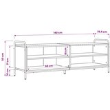  TV ormar 140 x 39 5 x 50 cm Hrast sonoma Konstruirano drvo - Hrast sonoma 80 x 39 5 x 50 cm | shoptok.hr