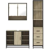 vidaXL 3-dijelni set kupaonskog namještaja boja hrasta sonome drveni | shoptok.hr