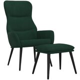  Stolica za opuštanje sa stolcem za noge od tkanine tamnozelena | shoptok.hr