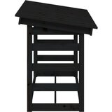  Stalak za drva za ogrjev crni 108x64 5x78 od masivne borovine | shoptok.hr