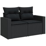  14-dijelni set vrtnih sofa s jastucima poliratan crni | shoptok.hr
