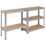 Dedra N1405 kovinski skladiščni regal s 5 MDF policami 154 × 75 × 30 cm – 875 kg | Shoptok.si