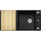 Blanco pomivalno korito AXIA III XL 6 SF InFino SILGRANIT plošča les, z daljinskim upravljanjem. - ČRNA | Shoptok.si