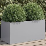 vidaXL Cvetlično korito srebrno 62x30x29 cm pocinkano jeklo Cene