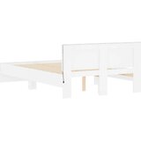  Okvir za krevet s uzglavljem i LED bijeli 135x190 cm | shoptok.hr