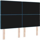 vidaXL naslon za glavu s kristalnim gumbima tufted tamno plavi 160 cm baršun | shoptok.hr