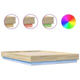  The Living Store Posteljni okvir z LED diodami sonoma hrast 150x200 cm - Posteljni Okvir, (21450822) | Shoptok.si