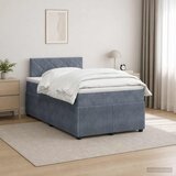  Boxspring krevet s madracem Tamnosiva 120 x 190 cm Baršun | shoptok.hr