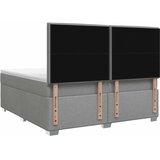  Boxspring krevet s madracem Svjetlosiva 160 x 200 cm Tkanina - Svjetlosiva 160 x 200 cm Dizajn linija | shoptok.hr
