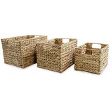 vidaXL Košare za shranjevanje komplet 3 kosi vodna hijacinta, (20769125) | Shoptok.si