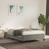  Okvir za krevet bez madraca svjetlosivi 120x190 cm baršunasti | shoptok.hr
