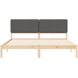  Krevetni okvir s tapiciranim uzglavljem Tamno siva 180 x 200 cm | shoptok.hr