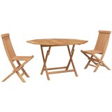 Bistro set za vrt 3 pcs Smeđa Masivno tikovno drvo | shoptok.hr