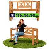 KADAX Lesena vrtna klop z naslonjalom 119 cm Terasna klop za vrt Tik, (5000362050) Cene