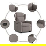  Naslonjač na podizanje od tkanine smeđesivi | shoptok.hr