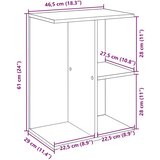 vidaXL Nočna mizica bela 46,5x29x61 cm inženirski les | Shoptok.si