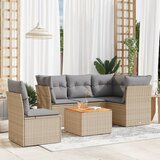 Maison Chic Seti vrtnega pohištva - Vrtna garnitura - Vrtni pohištvo set 6-delna z blazinami bež poli ratan, (21804150) | Shoptok.si