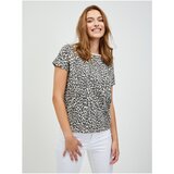 Orsay Beige T-shirt with animal pattern - Women Cene