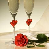 Stolzle Set kelih za šampanjec L'Amour 175ml / 2kos / rdeče srce / steklo, (20455081) | Shoptok.si