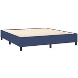  Box spring postelja z vzmetnico LED modra 160x200 cm blago, (20902410) | Shoptok.si