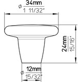SIRO Ručka za namještaj okrugla 34 mm | shoptok.hr