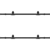 vidaXL Komplet opreme za drsna vrata 152,5 cm jeklo črne barve | Shoptok.si