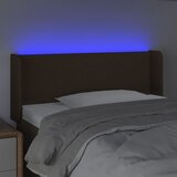  LED uzglavlje tamnosmeđe 93x16x78/88 cm od tkanine | shoptok.hr