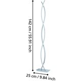 Eglo LED stoječa svetilka v srebrni barvi (višina 142 cm) LASANA 2 – | Shoptok.si