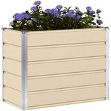 Cvetlično korito Slonokoščena 100 x 50 x 75 cm Cinkana jeklena, (5000207313) | Shoptok.si
