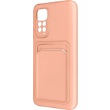 AVIZAR Ovitek za Xiaomi Redmi Note 11 in 11s z držalom za kartico, mehak silikon - losos, (20516783) | Shoptok.si