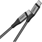 Energizer Polnilni in podatkovni kabel USB-C na USB-C 100W 480Mbps 2m pleten proti zapletanju, Črna, (5000220117) | Shoptok.si